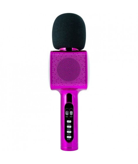 BIGBEN Party - Micro tout-en-un Bluetooth - Effets sons et lumieres - Rose