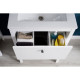 OLE Meuble salle de bain avec vasque - Mélaminé - Décor Blanc mat - 2 Tiroirs - L81 x H82 x P46 cm - TRENDTEAM