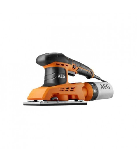 Ponceuse vibrante 250 W - AEG - 1/3 feuille, fixation scratch ou a pince, 6000 a 12000 osc/min, oscillation 2,0 mm, en carton