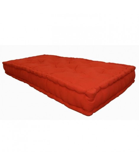 Matelas de sol Coton 60x120x15cm TERRACOTTA