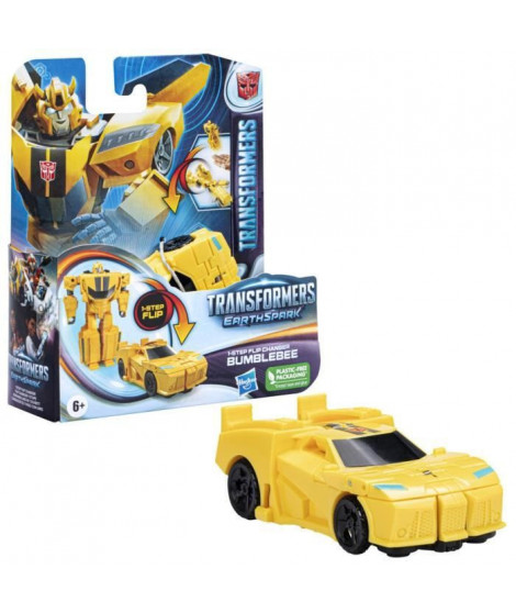 Transformers Earthspark, figurine Bumblebee 1-Step Flip Changer de 10 cm, a partir de 6 ans