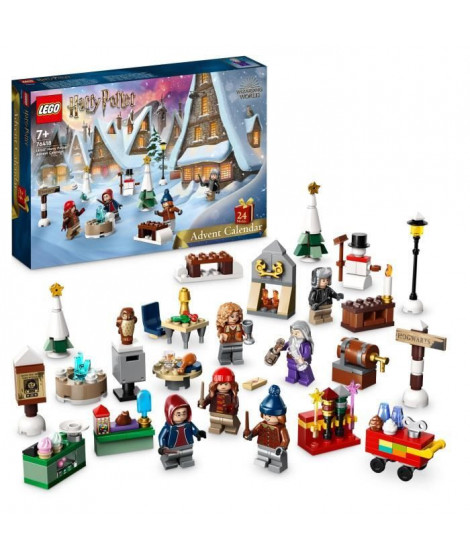 LEGO Harry Potter 76418 Le Calendrier de l'Avent 2023, avec 24 Cadeaux dont 6 Minifigurines du Village de Pré-au-Lard, Cadeau…