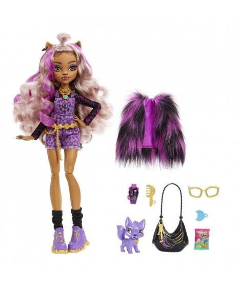 Monster High - Clawdeen Wolf avec animal de compagnie - Poupée - 4 ans et + - MONSTER HIGH - HHK52 - POUPEE MANNEQUIN MONSTER…