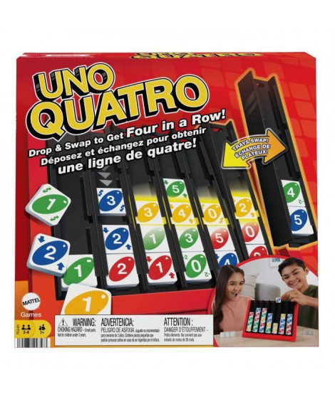 UNO QUATRO - MATTEL GAMES - HPF82 - JEUX DE CARTES MATTEL UNO