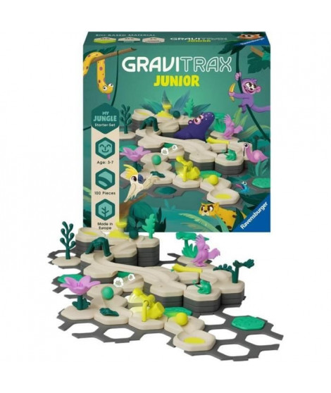 Gravitrax Junior - Starter Set My Jungle 97 pieces - Circuit de billes - Jeu de construction créatif - Ravensburger - Des 3 ans