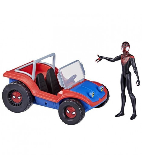 Véhicule Spider-Mobile et figurine Miles Morales a l'échelle de 15 cm, jouets Marvel Spider-Man, des 4 ans