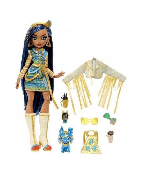 Monster High - Cleo de Nile avec animal de compagnie - Poupée - 4 ans et + - MONSTER HIGH - HHK54 - POUPEE MANNEQUIN MONSTER …