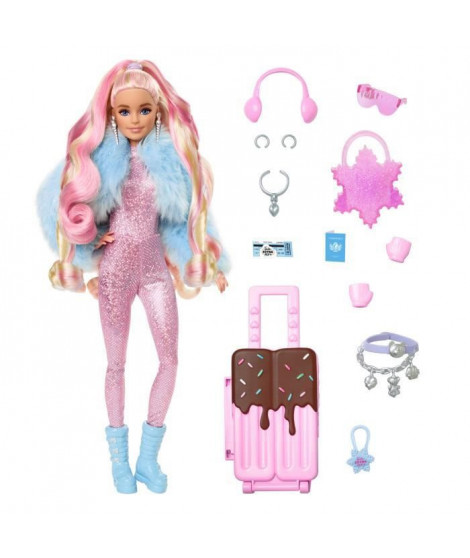 BARBIE EXTRA NEIGE - BARBIE - HPB16 - POUPEE MANNEQUIN BARBIE