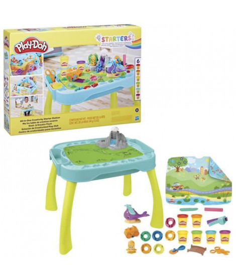 Play-Doh Ma 1re table de création reverso, jouets pour enfants avec pâte a modeler