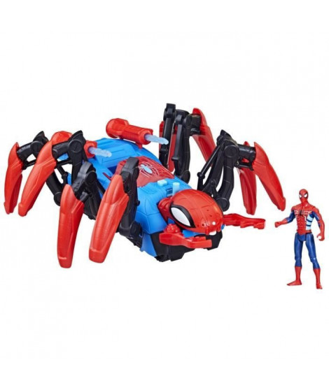 Marvel Spider-Man Véhicule Araignée de combat, jouets de super-héros pour enfants, lance de l'eau et des projectiles, des 4 ans