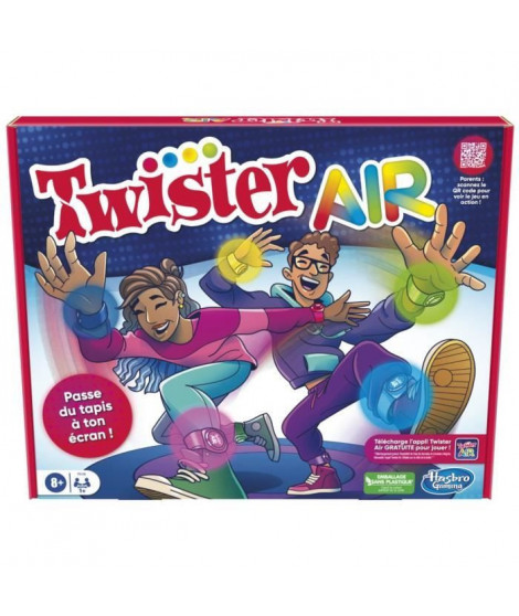 Twister Air, jeu Twister avec appli RA, se connecte aux smartphones et tablettes, jeux actifs de groupe, des 8 ans