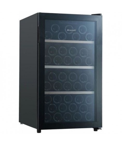 CAVE A VIN BRANDT BFW56GB - 56 BOUTEILLES - POSE LIBRE - 124 LITRES - H85.5 x l48 x P57.5 - NOIR