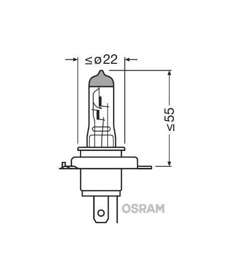 OSRAM Lampe de phare halogene Cool Blue Intense H4