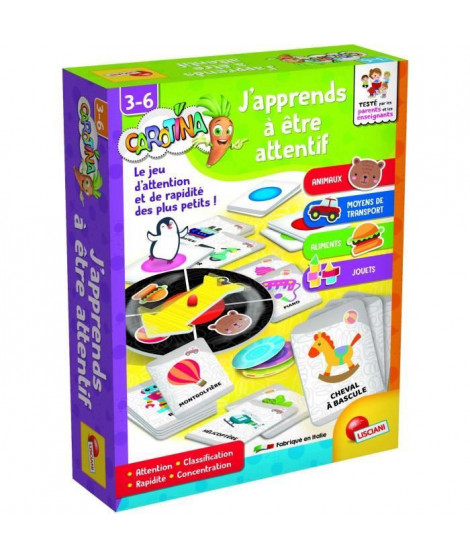 J'apprends a etre attentif - Carotina - apprendre a se concentrer et a rester attentif - LISCIANI