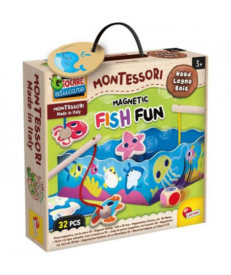 Magnetic Fish Fun - jeu d'apprentissage en bois - basé sur la méthode Montessori - LISCIANI