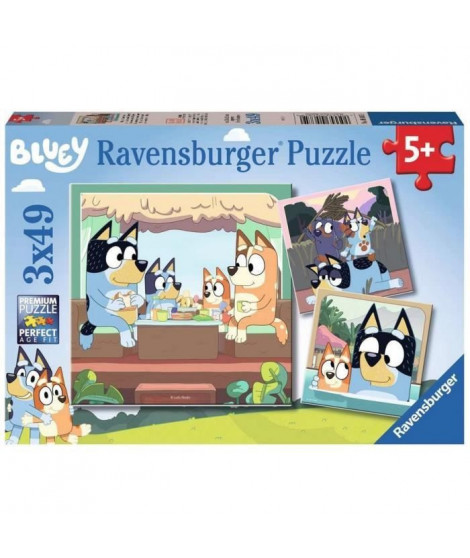 Puzzle Ravensburger Bluey - Les aventures de Bluey - 3x49 pieces
