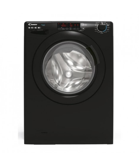 Lave-linge hublot CANDY CS 148TMBBE/1-47 - 8 kg - Induction - 1400 trs/min - Classe B - Noir