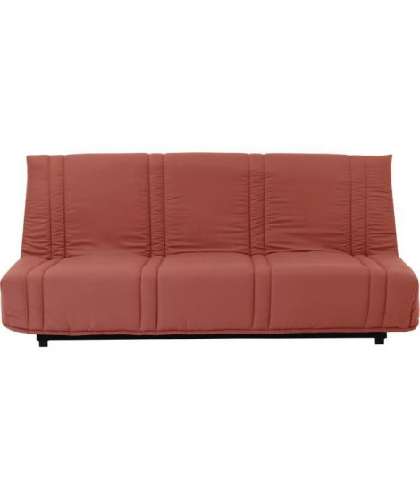 Banquette clic clac 3 places - Terracotta - 100% coton - L 193 x P 92 cm - LENA