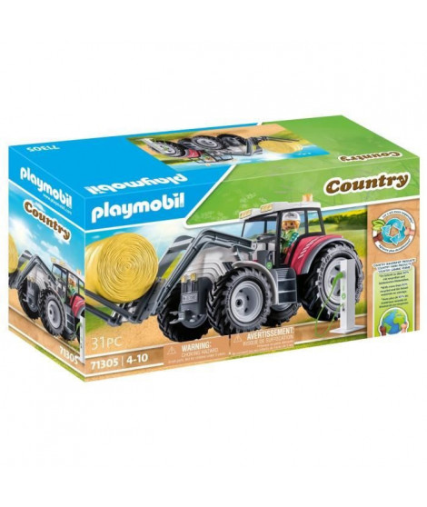 PLAYMOBIL 71305 Grand tracteur électrique - La vie a la ferme