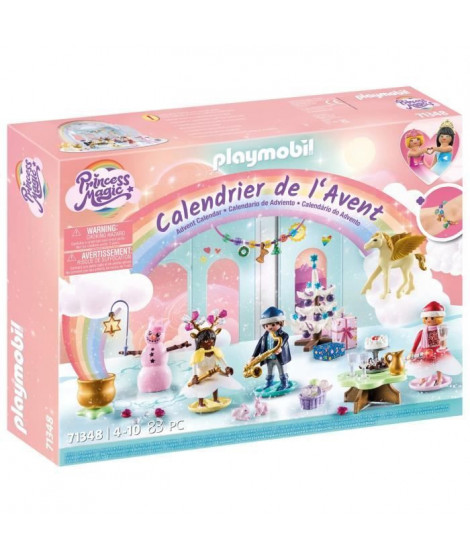 PLAYMOBIL 71348 Calendrier de l'Avent - Arc-en-ciel-  La magie de Noël - 24 cases a ouvrir- pour attendre Noël