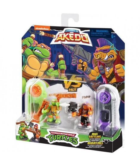 Figurines Michelangelo vs Bebop - Akedo - Moose Toys