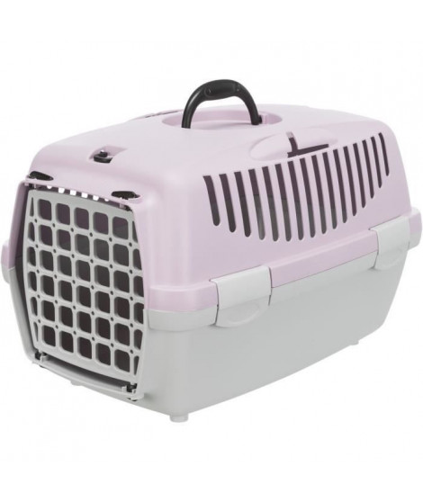 TRIXIE Box de transport Capri 1 - XS - 32 x 31 x 48 cm - Gris clair et mauve - Pour chien