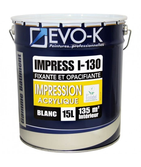 EVO-K Sous-couche professionnelle plaque de plâtre I-130 15 L blanc mat