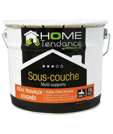 Sous-couche multi-support acrylique mat blanc 10L - HOME TENDANCE by Renaulac