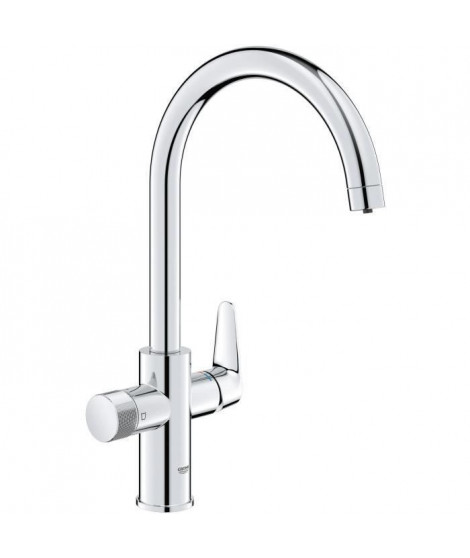 Robinet filtrant de cuisine - Chromé - Filtration de l'eau - Bec haut en C - Rotation 150° - GROHE Blue Pure StartCurve - 305…