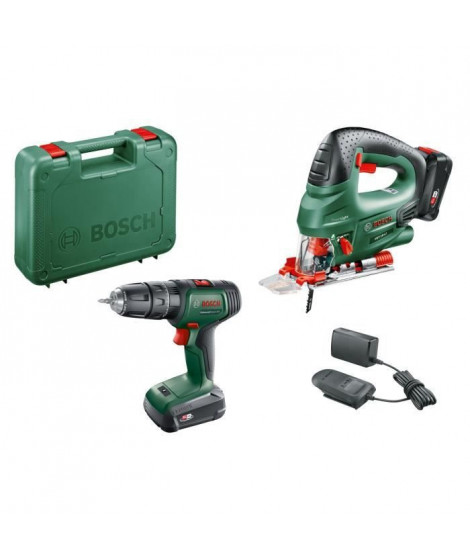 Perceuse a percussion Universal Impact 18V + Scie sauteuse PST 18 BOSCH (+ 2 batteries  + chargeur + mallette) 06039D410B