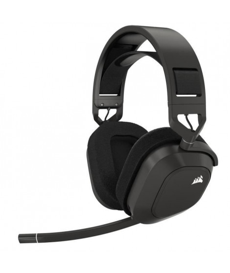 Casque Gaming - CORSAIR - HS80 MAX WIRELESS - Son Haute-fidélité 24 bits/96 kHz - Sans fil - Gris acier - (CA-9011285-EU2)