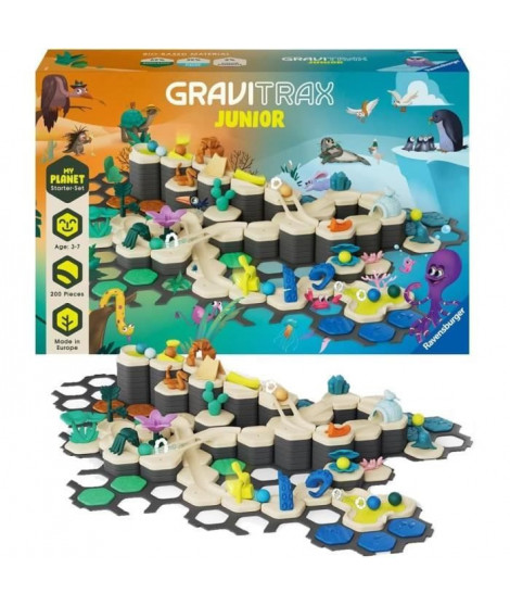 Gravitrax Junior - Starter Set XXL My Planet 184 pieces - Circuit de billes - Jeu de construction créatif - Des 3 ans - Raven…