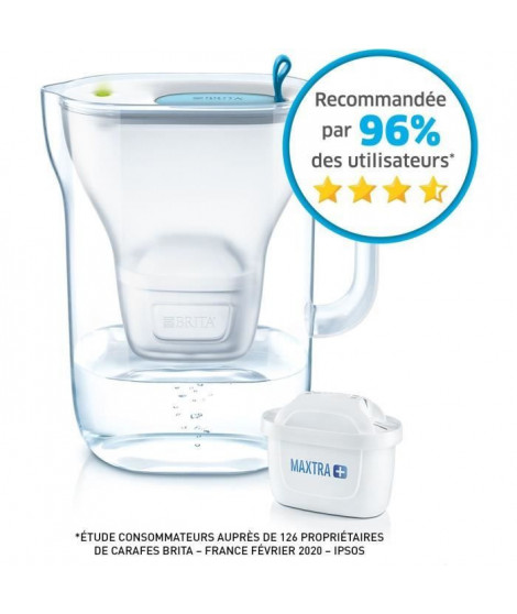 Carafe filtrante BRITA - Style - Bleu - 3 mois + 1 bouteille  isotherme