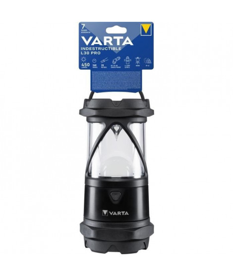 Lanterne-VARTA-Indestructible L30 Pro-450lm-Garantie 7ans-Resistante au chocs (4m)-IP67-Activités extremes-Camping