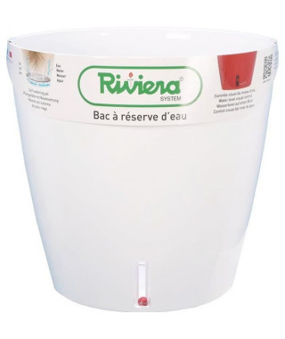 RIVIERA Pot rond Eva New en plastique - Ø 31 cm - 14,5 L - Blanc