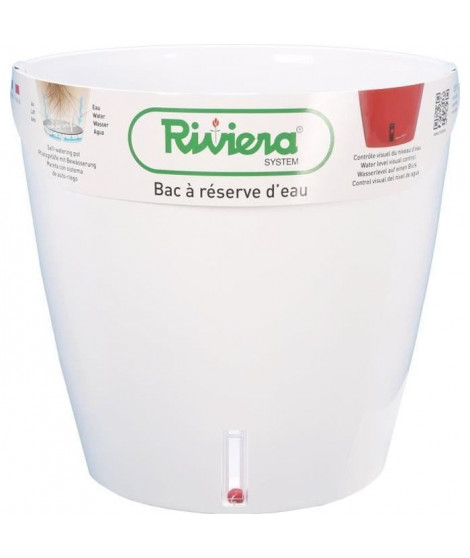 RIVIERA Bac a réserve d'eau - Rond - Ø 36 x H 33 cm - Blanc