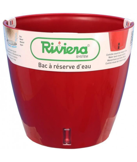 RIVIERA Bac a réserve d'eau - Rond - Ø 36 x H 33 cm - Rouge