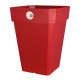 RIVIERA Pot carré Soleilla en plastique 39x39x53cm - 49l - Rouge
