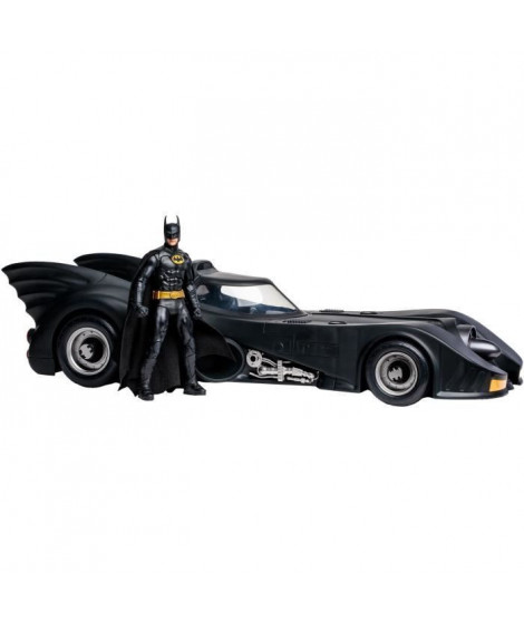 BATMAN 1989 - BATMOBILE WITH BATMAN - 18CM (GOLD LABEL) - DC MULTIVERSE - figurine