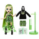 Rainbow High Tentpole PR Theme Doll - GREEN - 1 robe de Gala et 1 tenue decontractée + accessoires et carnet de croquis