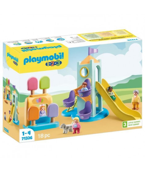 PLAYMOBIL 1.2.3 71326 Aire de jeux avec toboggan géant