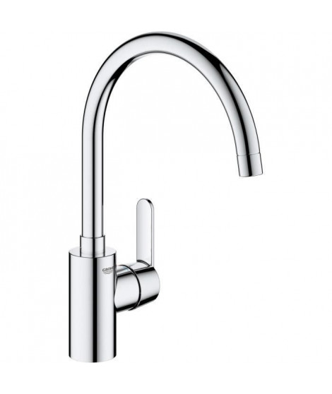 Robinet de cuisine - Chromé - Bec en C - Bec Haut - Rotation 150° - GROHE Get - 31494001