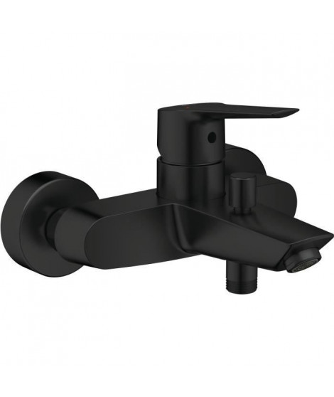 Mitigeur monocommande bain/douche - GROHE Start - 322782432 - Noir mat - Montage mural apparent - Inverseur automatique