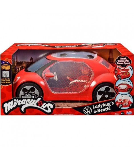 Bandai  Voiture Miraculous Ladybug - Volkswagen e-Beetle de Ladybug  Film Miraculous - P50669