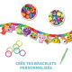 Bandai - Rainbow Loom Combo Set  Fabrication de bracelets - Métier a tisser avec 2300 élastiques  Charms et Perles - ? CD00102