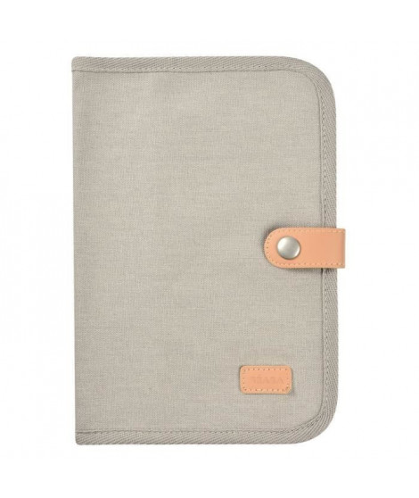 BEABA, Protege carnet de santé canvas gris perle