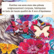 Puzzle en bois - Forme - 150 pcs - Hibou floral