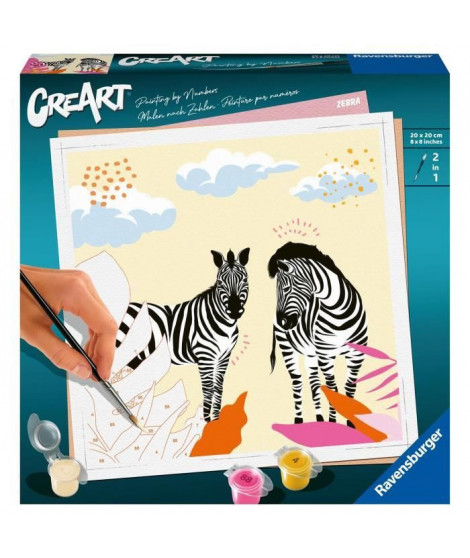 CreArt - 20x20cm - Zebre - Jolane Edition