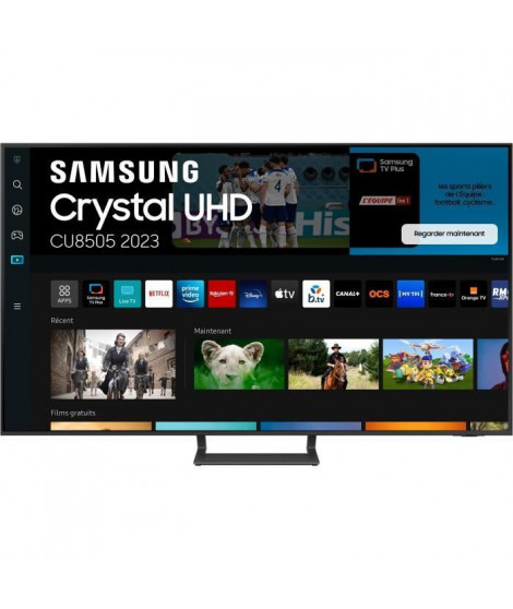 SAMSUNG - TU75CU8505K - TV LED - Crystal UHD 4K - 75 (190 cm) - HDR10+ - Smart TV - 3 x HDMI - Bluetooth