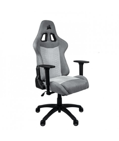 CORSAIR - Chaise bureau - Fauteuil Gaming - TC100 RELAXED - Tissu - Ergonomique - Accoudoirs réglables - Gris/Argent (CF-9900…